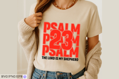 Christian PSALM 23 Varsity SVG PNG T-shirt Design Product Image 3
