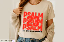 Christian PSALM 23 Varsity SVG PNG T-shirt Design Product Image 3