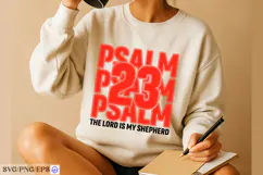 Christian PSALM 23 Varsity SVG PNG T-shirt Design Product Image 4