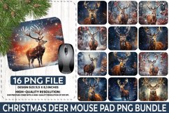 Christmas Deer Sublimation Mouse Pad - Christmas Sublimation Product Image 1