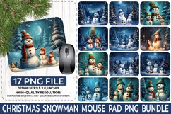 Christmas Snowman Mouse Pad Bundle - Christmas Sublimation Product Image 1