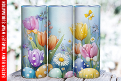 Easter Bunny Tumbler Wrap | 20oz Straight &amp; Tapered Tumbler Product Image 1