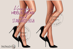 Fashion High Heels Quote PNG Chic Woman Legs Clipart set Product Image 1