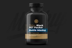 Black Pills Bottle Mockup Product Image 1