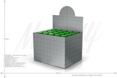 20 Glossy Sport Nutrition Bottles Display Box Mockup Product Image 5