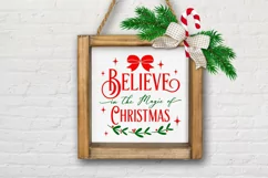Christmas svg farmhouse sign, pillow Believe in the Magic of Product Image 4