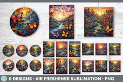 Bundle of six Rainbow Butterflies Air Freshener designs.