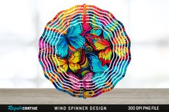 Psychedelic Butterflies Wind Spinner Sublimation PNG Design Product Image 1