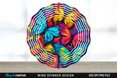 Psychedelic Butterflies Wind Spinner Sublimation PNG Design Product Image 1