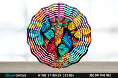 Psychedelic Butterflies Wind Spinner Sublimation PNG Design Product Image 1