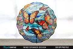 Psychedelic Butterflies Wind Spinner Sublimation PNG Design Product Image 1
