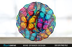 Psychedelic Butterflies Wind Spinner Sublimation PNG Design Product Image 1