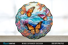 Psychedelic Butterflies Wind Spinner Sublimation PNG Design Product Image 1