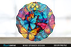 Psychedelic Butterflies Wind Spinner Sublimation PNG Design Product Image 1