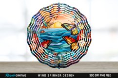Psychedelic Butterflies Wind Spinner Sublimation PNG Design Product Image 1
