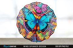 Psychedelic Butterflies Wind Spinner Sublimation PNG Design Product Image 1