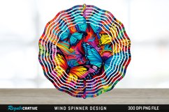 Psychedelic Butterflies Wind Spinner Sublimation PNG Design Product Image 1