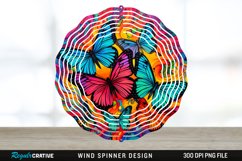 Psychedelic Butterflies Wind Spinner Sublimation PNG Design Product Image 1