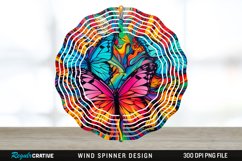 Psychedelic Butterflies Wind Spinner Sublimation PNG Design Product Image 1