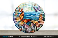 Psychedelic Butterflies Wind Spinner Sublimation PNG Design Product Image 1