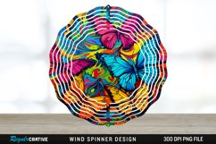 Psychedelic Butterflies Wind Spinner Sublimation PNG Design Product Image 1
