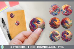 Bundle of six Rainbow Dragons Stickers designs.