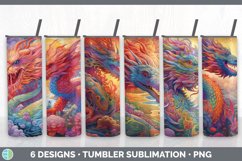 Bundle of six Rainbow Dragons Tumbler designs.