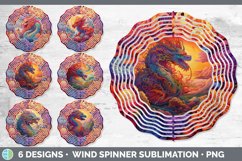 Bundle of six Rainbow Dragons Wind Spinner designs.