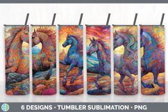 Bundle of six Rainbow Horses Tumbler designs.
