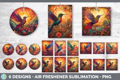 Bundle of six Rainbow Hummingbirds Air Freshener designs.