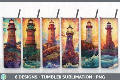 Bundle of six Rainbow Lighthouse Tumbler designs.