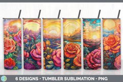 Bundle of six Rainbow Roses Tumbler designs.