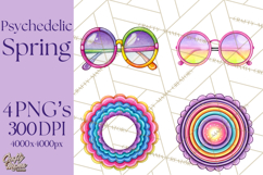 Spring Groovy Abstract Shape Clipart PNG Psychedelic Element Product Image 1