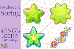 Spring Groovy Abstract Shape Clipart PNG Psychedelic Element Product Image 1