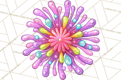 Spring Groovy Abstract Shape Clipart PNG Psychedelic Element Product Image 3