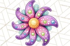 Spring Groovy Abstract Shape Clipart PNG Psychedelic Element Product Image 5