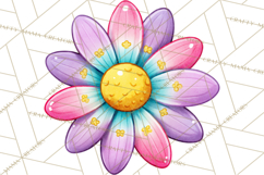 Spring Groovy Abstract Shape Clipart PNG Psychedelic Element Product Image 3