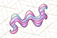 Spring Groovy Abstract Shape Clipart PNG Psychedelic Element Product Image 5