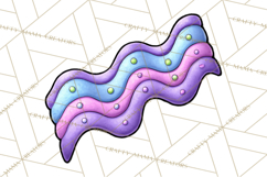 Spring Groovy Abstract Shape Clipart PNG Psychedelic Element Product Image 4