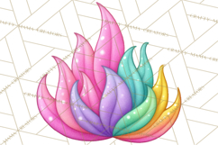 Spring Groovy Abstract Shape Clipart PNG Psychedelic Element Product Image 5