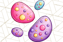 Spring Groovy Abstract Shape Clipart PNG Psychedelic Element Product Image 4