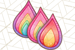 Spring Groovy Abstract Shape Clipart PNG Psychedelic Element Product Image 5