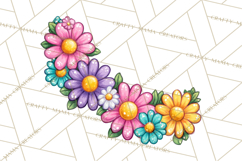 Spring Groovy Abstract Shape Clipart PNG Psychedelic Element Product Image 2