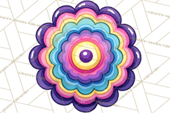 Spring Groovy Abstract Shape Clipart PNG Psychedelic Element Product Image 3