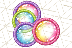 Spring Groovy Abstract Shape Clipart PNG Psychedelic Element Product Image 4