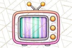 Spring Groovy Abstract Shape Clipart PNG Psychedelic Element Product Image 2