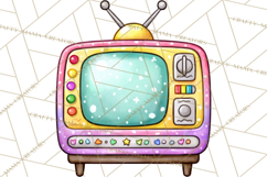 Spring Groovy Abstract Shape Clipart PNG Psychedelic Element Product Image 4