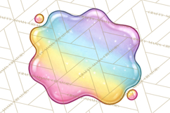 Spring Groovy Abstract Shape Clipart PNG Psychedelic Element Product Image 2