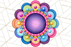 Spring Groovy Abstract Shape Clipart PNG Psychedelic Element Product Image 3