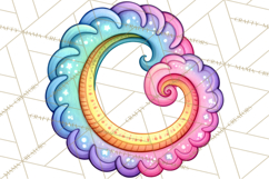 Spring Groovy Abstract Shape Clipart PNG Psychedelic Element Product Image 4